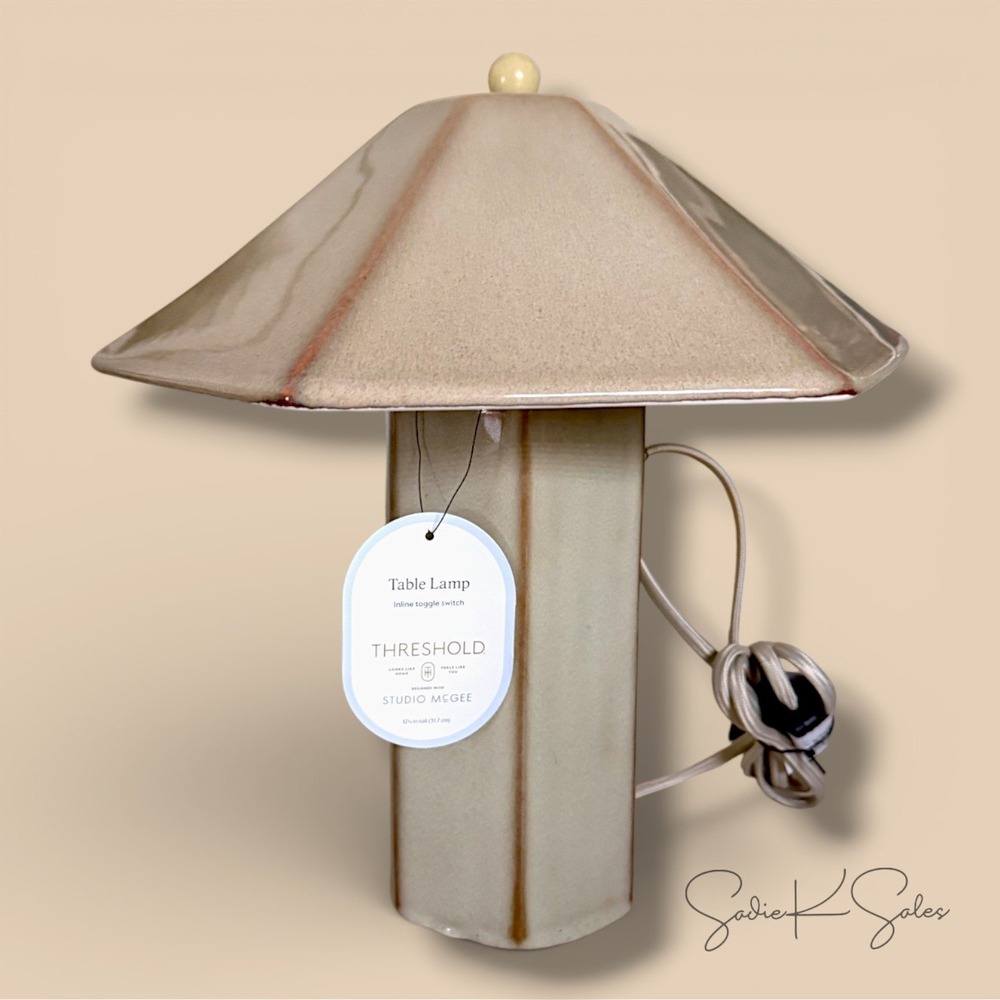 Double Ceramic‎ Table Lamp Tan  – Threshold Studio McGee, Target Spring 2026 - Picture 6 of 10